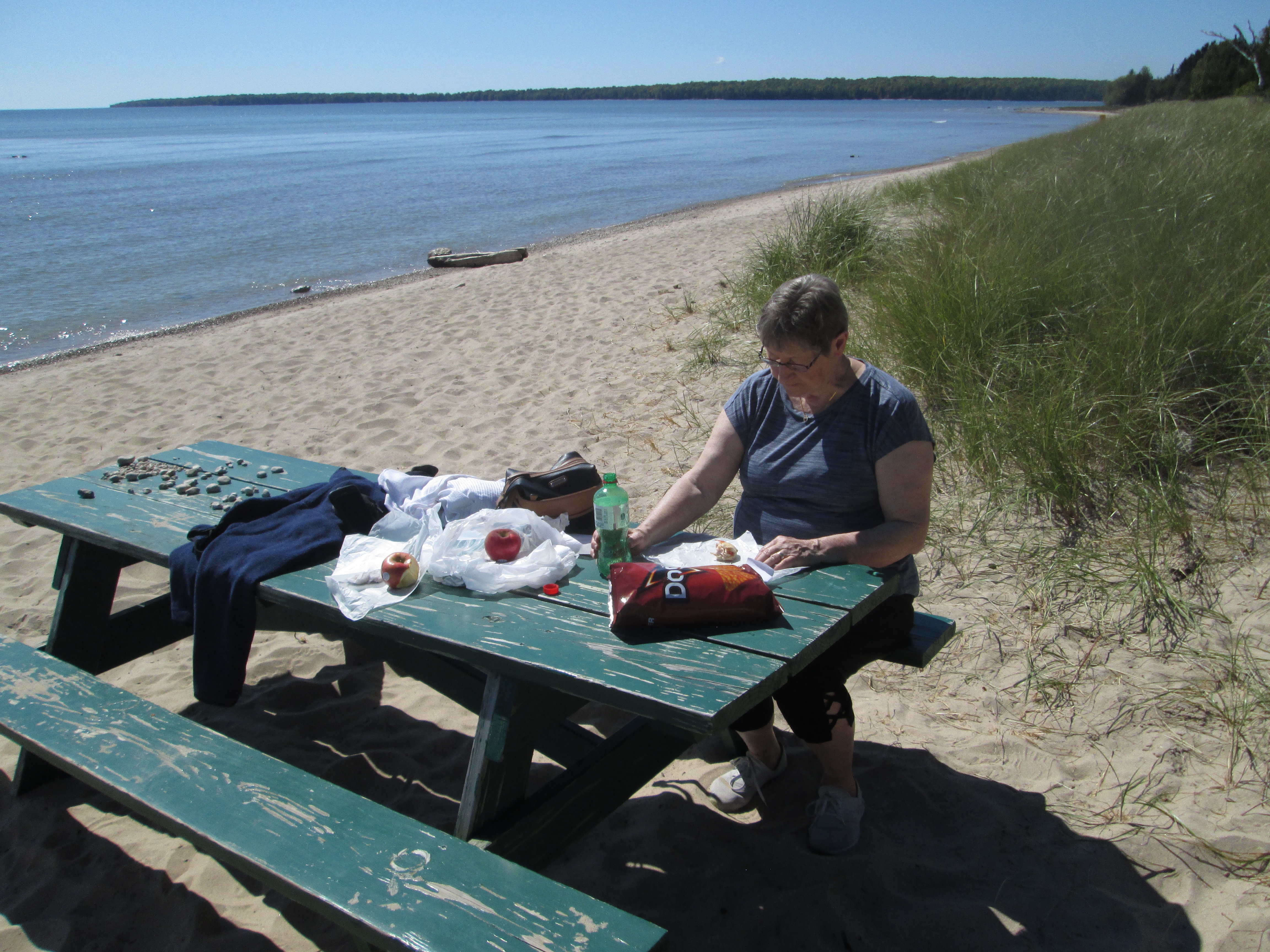 Picnic Lunch on Sand Dunes Beach