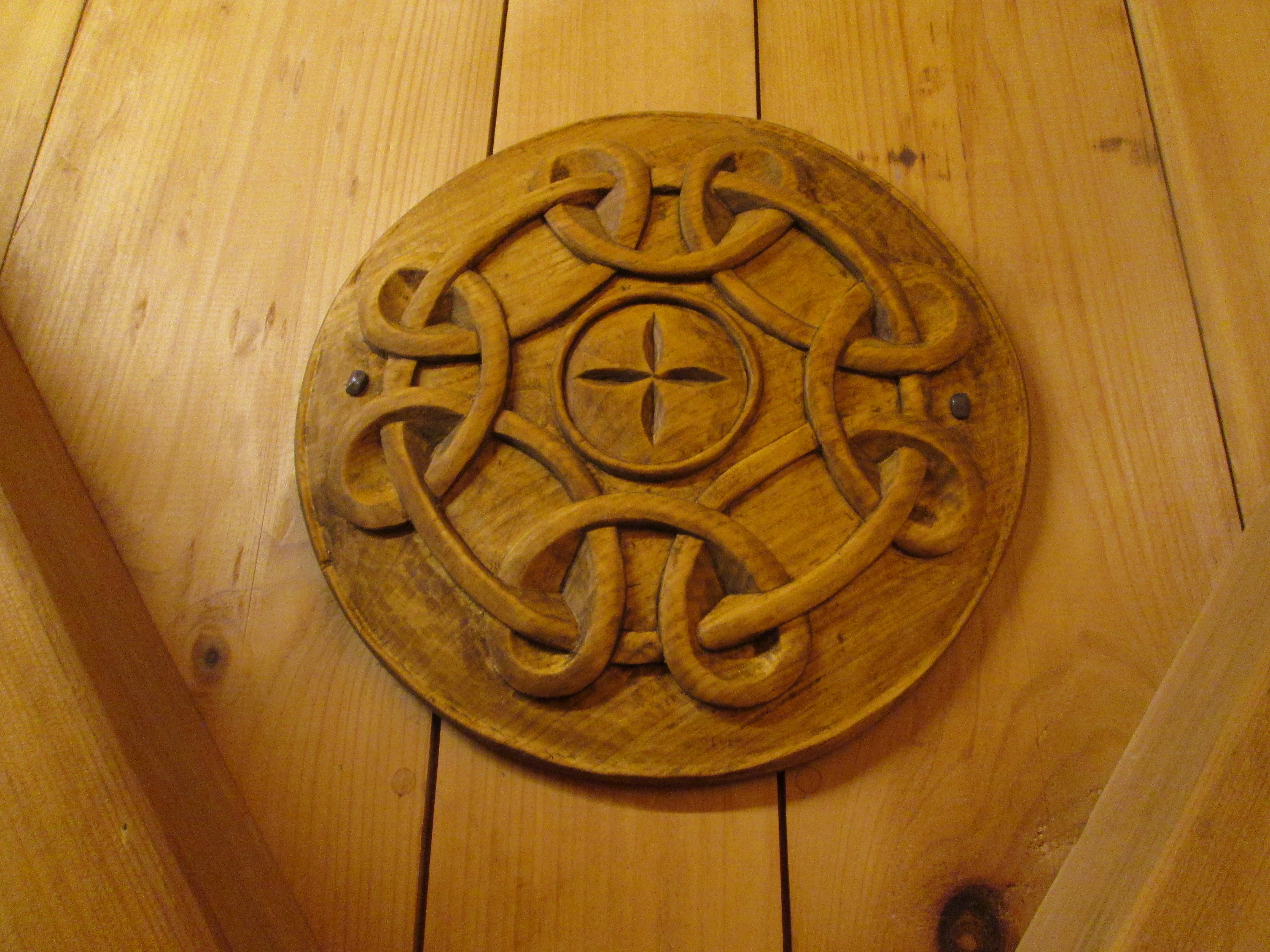 Carving on wall of Stavkirke