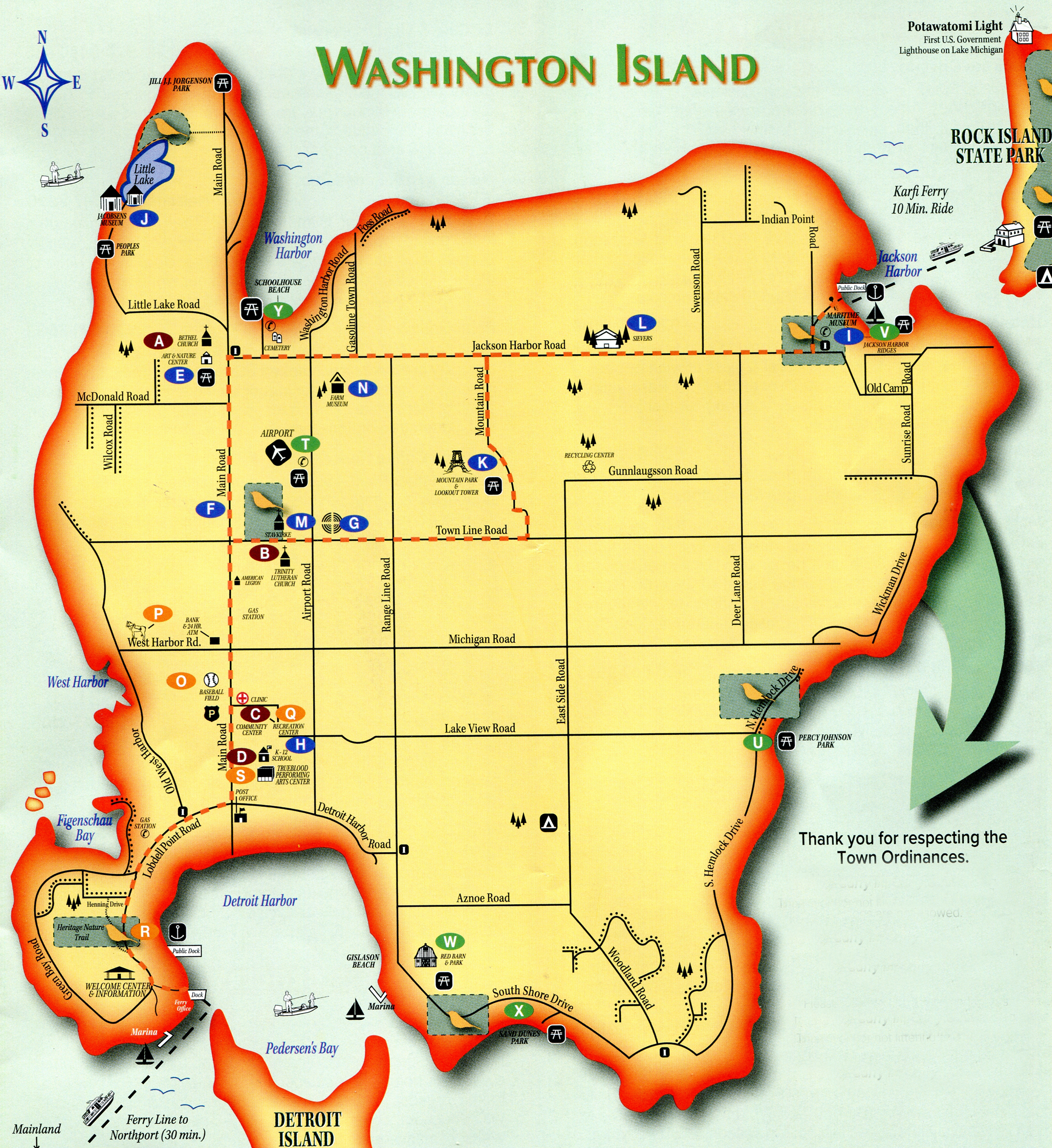 Washington Island Map