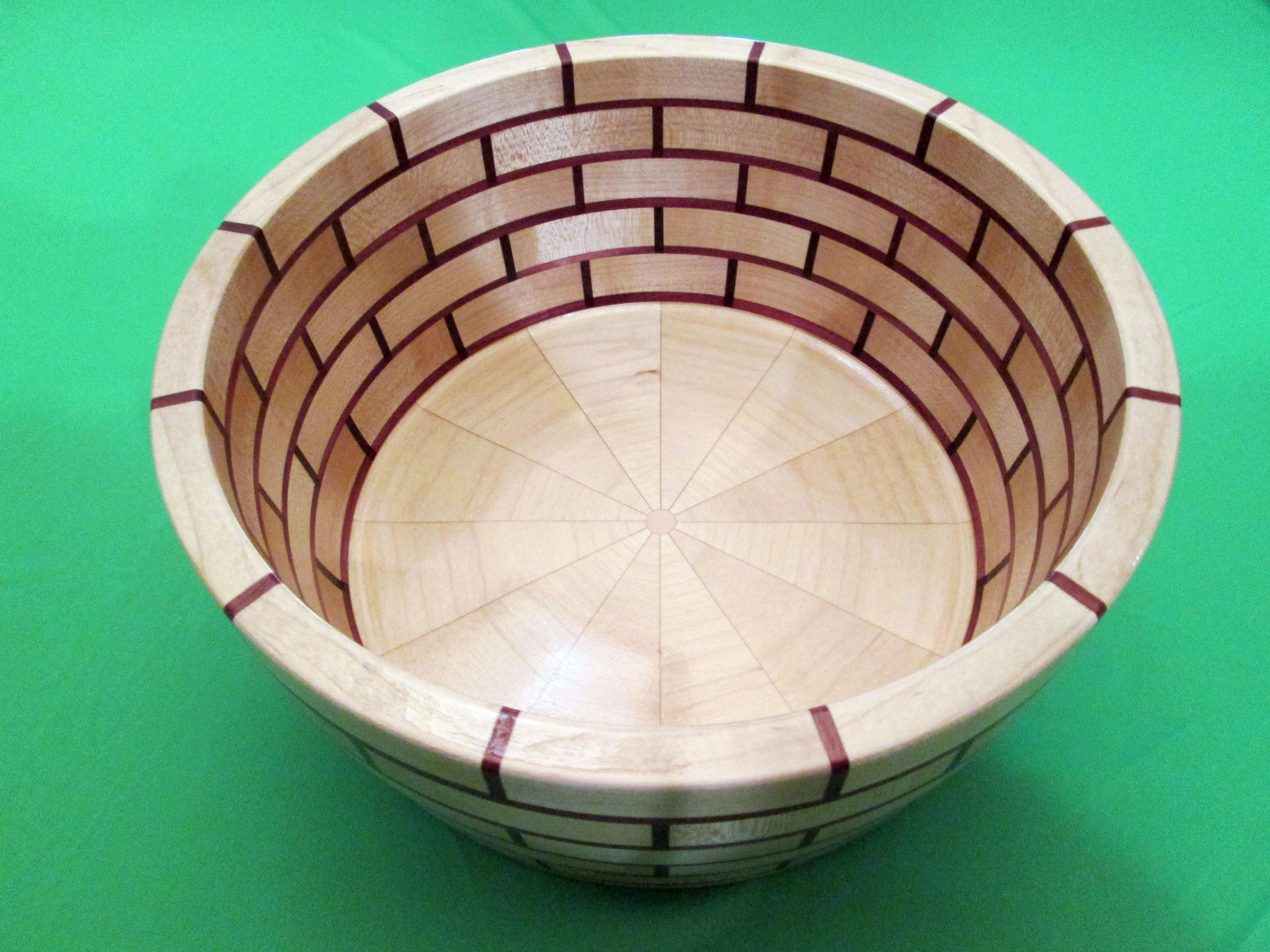 Brick-Laid with Maple and Purple Heart